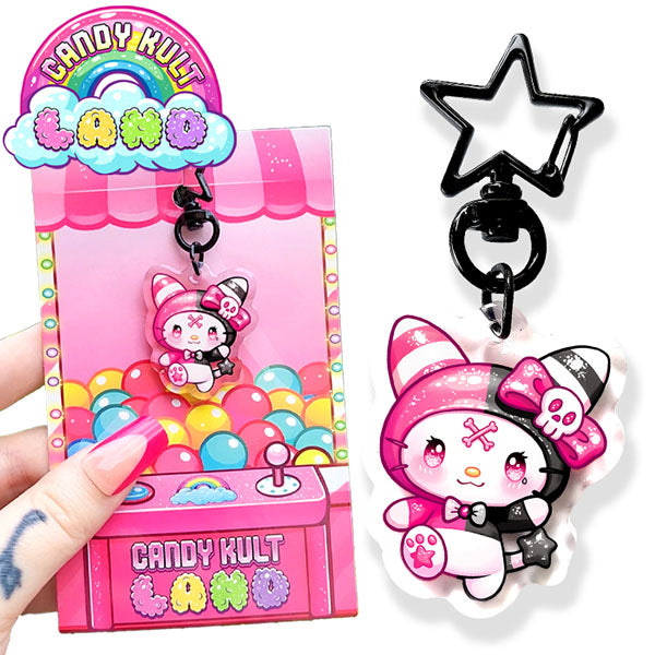 Wishbone Sparkle Punk - Candy Kult Land Keychain