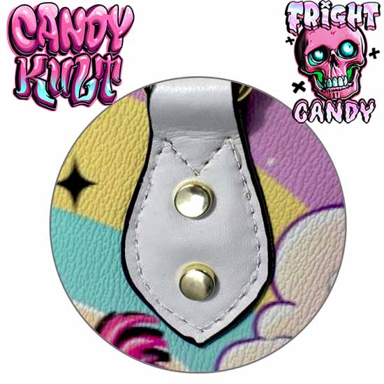 Spooky Bear Carousel Fright Candy White PU Leather Crossbody Handbag - Candy Kult - Candy Cult - Cult Candy - Cake High Heels - [product_vendor}
