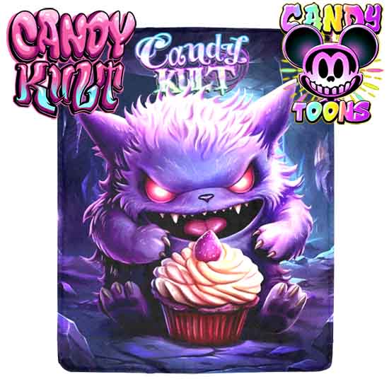 Ghost Type Cafe Cupcake Candy Toons Micro Fleece Blanket - Candy Kult - Candy Cult - Candy Kult Land - Wishbone - Boo Kitty - Panku - Frosti - Toxic Kitten - Hex-Heart - Cult Candy - Cake High Heels - [product_vendor}