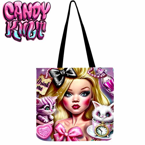 Alice In Retroland Retro Candy Reusable Canvas Shopping Tote - Candy Kult - Candy Cult - Cult Candy - Cake High Heels - [product_vendor}
