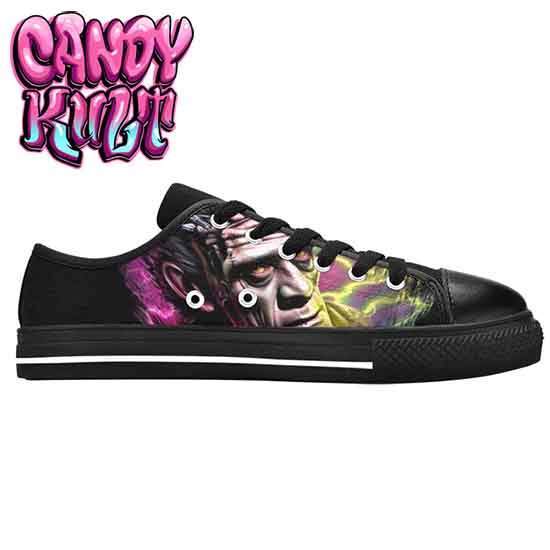 Frankenstein Fright Candy Women's Low Canvas Shoes - Candy Kult - Candy Cult - Candy Kult Land - Wishbone - Boo Kitty - Panku - Frosti - Toxic Kitten - Hex-Heart - Cult Candy - Cake High Heels - [product_vendor}
