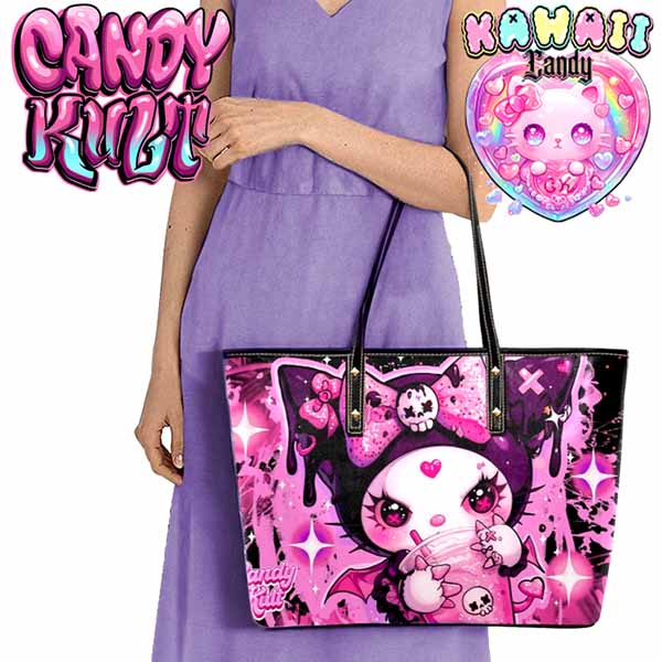 Graffiti Shake Kawaii Candy Large Tote Bag - Candy Kult - Candy Cult - Cult Candy - Cake High Heels - [product_vendor}