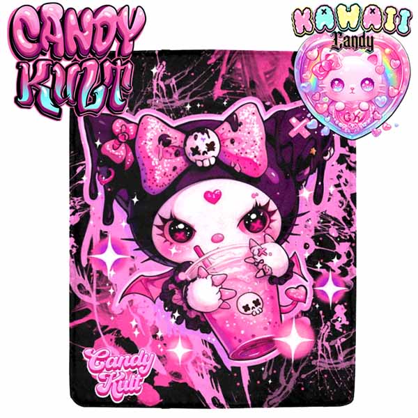 Graffiti Shake Kawaii Candy Micro Fleece Blanket - Candy Kult - Candy Cult - Cult Candy - Cake High Heels - [product_vendor}