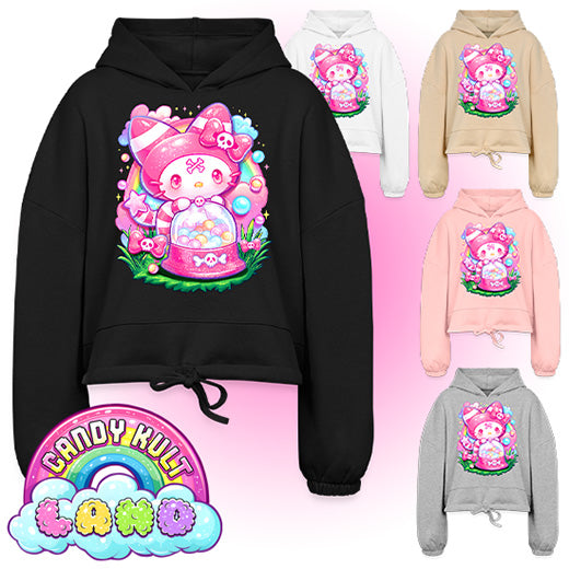 Wishbone Gumball Machine - Candy Kult Land Women’s Cropped Hoodie