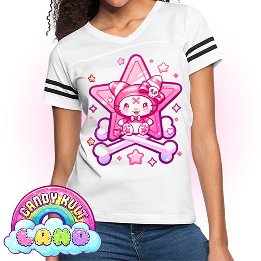 Wishbone Crossbones - Candy Kult Land Women’s Vintage Sport T-Shirt - Candy Kult - Candy Cult - Candy Kult Land - Wishbone - Boo Kitty - Panku - Frosti - Toxic Kitten - Hex-Heart - Cult Candy - Cake High Heels - [product_vendor}