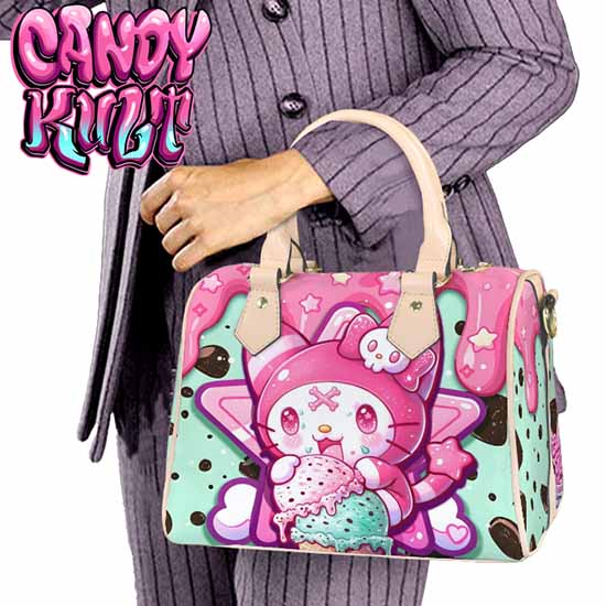 Wishbone Mint Ice Cream Kawaii Candy Beige Boston Crossbody Handbag - Candy Kult - Candy Cult - Cult Candy - Cake High Heels - [product_vendor}