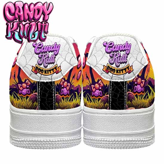 Boo Kitty Sunset Graveyard Candy Kult Kicks Women's Sneakers V2 - Candy Kult - Candy Cult - Cult Candy - Cake High Heels - [product_vendor}