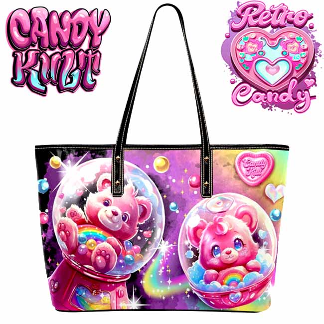 Gumball Wishes Retro Candy Large Tote Bag - Candy Kult - Candy Cult - Candy Kult Land - Wishbone - Boo Kitty - Panku - Frosti - Toxic Kitten - Hex-Heart - Cult Candy - Cake High Heels - [product_vendor}