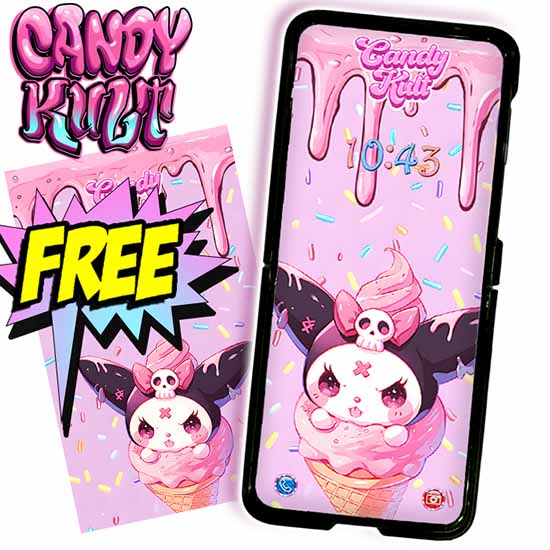 FREE Candy Kult Frosted Kawaii Phone Wallpaper - Candy Kult - Candy Cult - Cult Candy - Cake High Heels - [product_vendor}