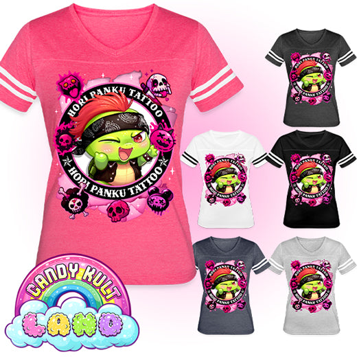 Hori Panku Tattoo Pink - Candy Kult Land Women’s Vintage Sport T-Shirt - Candy Kult - Candy Cult - Candy Kult Land - Wishbone - Boo Kitty - Panku - Frosti - Toxic Kitten - Hex-Heart - Cult Candy - Cake High Heels - [product_vendor}