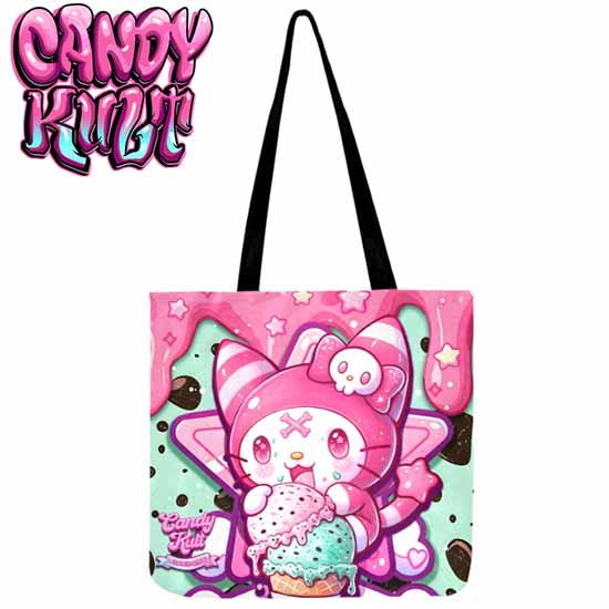 Wishbone Mint Ice Cream Kawaii Candy Reusable Canvas Shopping Tote - Candy Kult - Candy Cult - Cult Candy - Cake High Heels - [product_vendor}