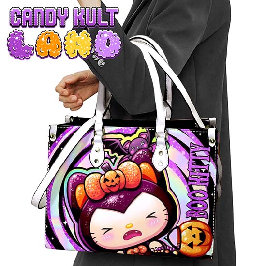 Boo Kitty Origins Bitten Candy Kult Land White PU Leather Crossbody Handbag - Candy Kult - Candy Cult - Candy Kult Land - Wishbone - Boo Kitty - Panku - Frosti - Toxic Kitten - Hex-Heart - Cult Candy - Cake High Heels - [product_vendor}