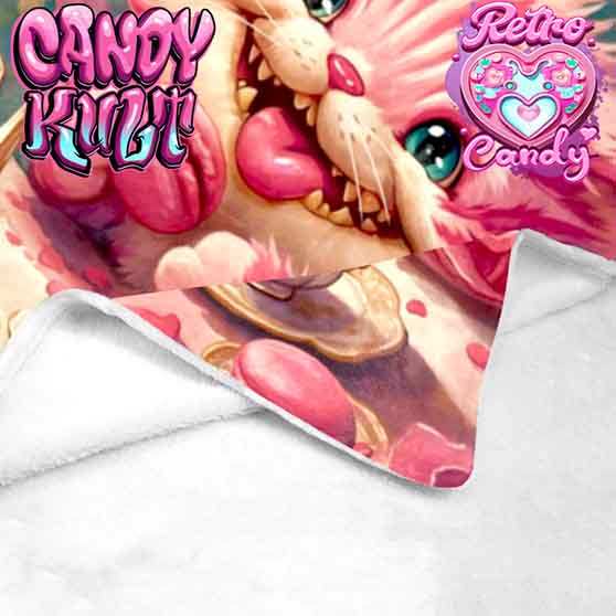 Rose Garden Tea Party Retro Candy Micro Fleece Blanket - Candy Kult - Candy Cult - Cult Candy - Cake High Heels - [product_vendor}