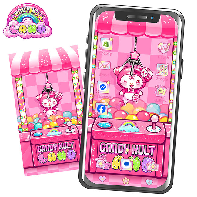 FREE Wishbone Candy Kult Land Claw Machine Phone Wallpaper
