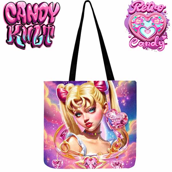 Sailor Scout Retro Candy Reusable Canvas Shopping Tote - Candy Kult - Candy Cult - Cult Candy - Cake High Heels - [product_vendor}