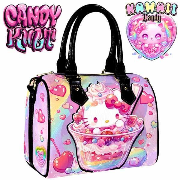 Sundae Kitty Kawaii Candy Boston Crossbody Handbag - Candy Kult - Candy Cult - Cult Candy - Cake High Heels - [product_vendor}