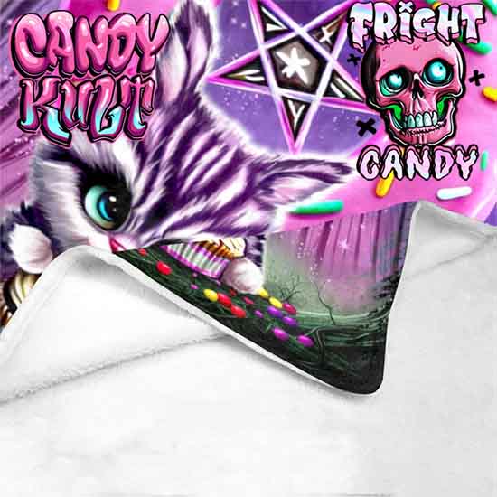 Bunny Donut Pentagram Fright Candy Micro Fleece Blanket - Candy Kult - Candy Cult - Candy Kult Land - Wishbone - Boo Kitty - Panku - Frosti - Toxic Kitten - Hex-Heart - Cult Candy - Cake High Heels - [product_vendor}