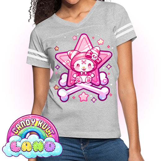 Wishbone Crossbones - Candy Kult Land Women’s Vintage Sport T-Shirt - Candy Kult - Candy Cult - Candy Kult Land - Wishbone - Boo Kitty - Panku - Frosti - Toxic Kitten - Hex-Heart - Cult Candy - Cake High Heels - [product_vendor}