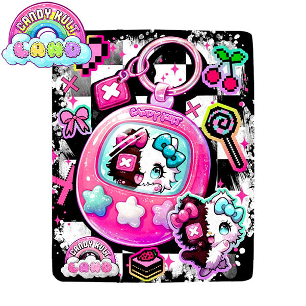 Toxic Kitten Virtual Pet Candy Kult Land Micro Fleece Blanket - Candy Kult - Candy Cult - Candy Kult Land - Wishbone - Boo Kitty - Panku - Frosti - Toxic Kitten - Hex-Heart - Cult Candy - Cake High Heels - [product_vendor}