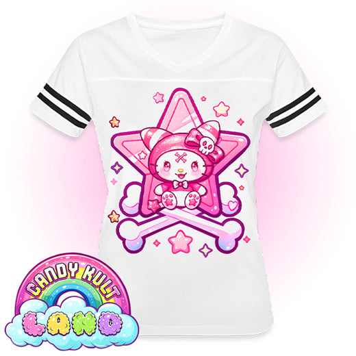 Wishbone Crossbones - Candy Kult Land Women’s Vintage Sport T-Shirt - Candy Kult - Candy Cult - Candy Kult Land - Wishbone - Boo Kitty - Panku - Frosti - Toxic Kitten - Hex-Heart - Cult Candy - Cake High Heels - [product_vendor}