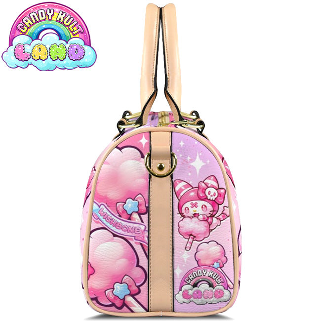 Wishbone Cotton Candy Dream Candy Kult Land Beige Boston Crossbody Handbag