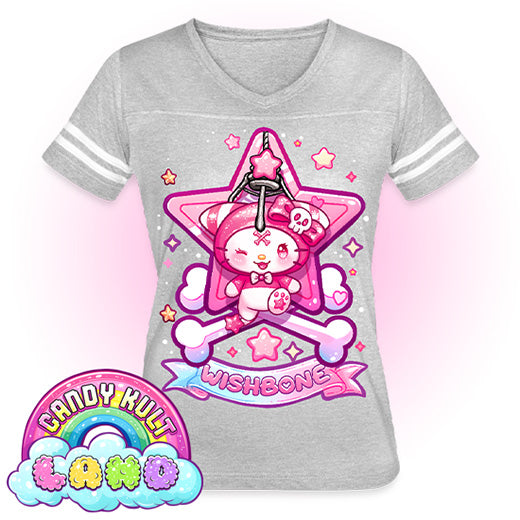 Wishbone Claw Machine Logo - Candy Kult Land Women’s Vintage Sport T-Shirt - Candy Kult - Candy Cult - Candy Kult Land - Wishbone - Boo Kitty - Panku - Frosti - Toxic Kitten - Hex-Heart - Cult Candy - Cake High Heels - [product_vendor}
