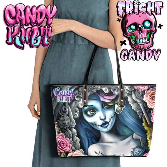Corpse Bride Waiting For You Fright Candy Large Tote Bag - Candy Kult - Candy Cult - Candy Kult Land - Wishbone - Boo Kitty - Panku - Frosti - Toxic Kitten - Hex-Heart - Cult Candy - Cake High Heels - [product_vendor}
