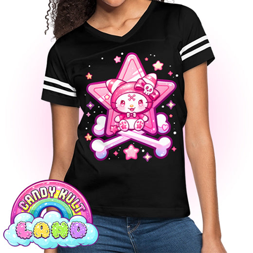 Wishbone Crossbones - Candy Kult Land Women’s Vintage Sport T-Shirt - Candy Kult - Candy Cult - Candy Kult Land - Wishbone - Boo Kitty - Panku - Frosti - Toxic Kitten - Hex-Heart - Cult Candy - Cake High Heels - [product_vendor}