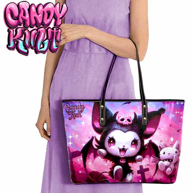 Little Devil Kawaii Candy Large Tote Bag - Candy Kult - Candy Cult - Candy Kult Land - Wishbone - Boo Kitty - Panku - Frosti - Toxic Kitten - Hex-Heart - Cult Candy - Cake High Heels - [product_vendor}