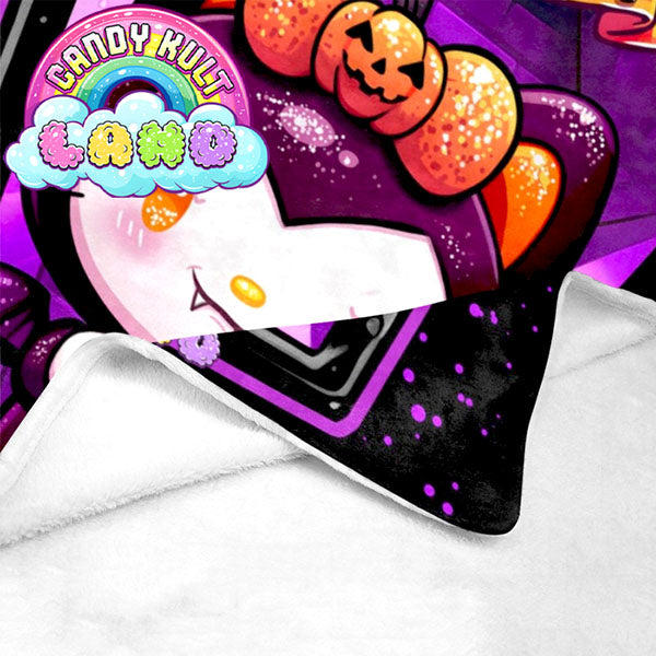 Boo Kitty Coffin Candy Kult Land Micro Fleece Blanket - Candy Kult - Candy Cult - Candy Kult Land - Wishbone - Boo Kitty - Panku - Frosti - Toxic Kitten - Hex-Heart - Cult Candy - Cake High Heels - [product_vendor}