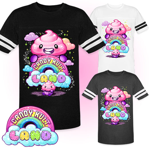 Frosti Candy Kult Land Logo  - Men's / Unisex Vintage Sport T-Shirt - Candy Kult - Candy Cult - Candy Kult Land - Wishbone - Boo Kitty - Panku - Frosti - Toxic Kitten - Hex-Heart - Cult Candy - Cake High Heels - [product_vendor}