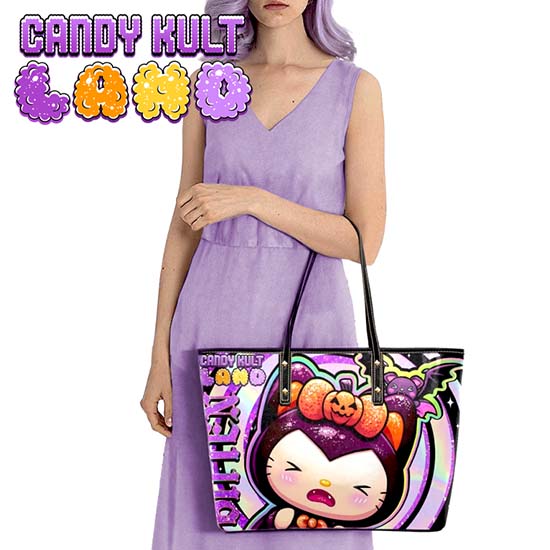 Boo Kitty Origins Bitten Candy Kult Land Large Tote Bag - Candy Kult - Candy Cult - Candy Kult Land - Wishbone - Boo Kitty - Panku - Frosti - Toxic Kitten - Hex-Heart - Cult Candy - Cake High Heels - [product_vendor}