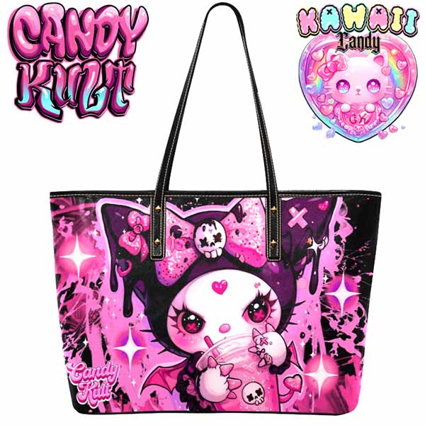 Graffiti Shake Kawaii Candy Large Tote Bag - Candy Kult - Candy Cult - Cult Candy - Cake High Heels - [product_vendor}