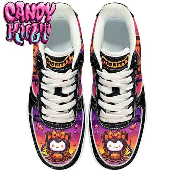 Boo Kitty Sunset Graveyard Candy Kult Kicks Women's Sneakers V3 - Candy Kult - Candy Cult - Cult Candy - Cake High Heels - [product_vendor}
