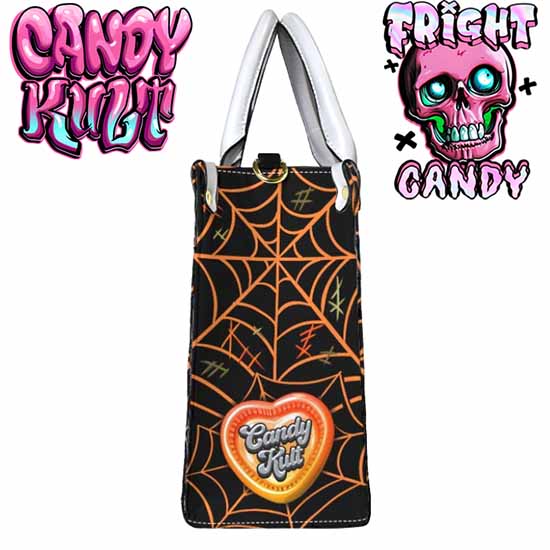 All Stitched Up Fright Candy White PU Leather Crossbody Handbag - Candy Kult - Candy Cult - Cult Candy - Cake High Heels - [product_vendor}