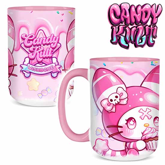 Wishbone Cupcakes Kawaii Candy Large Mug - Candy Kult - Candy Cult - Cult Candy - Cake High Heels - [product_vendor}