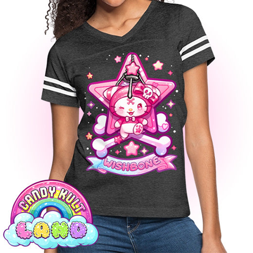 Wishbone Claw Machine Logo - Candy Kult Land Women’s Vintage Sport T-Shirt - Candy Kult - Candy Cult - Candy Kult Land - Wishbone - Boo Kitty - Panku - Frosti - Toxic Kitten - Hex-Heart - Cult Candy - Cake High Heels - [product_vendor}