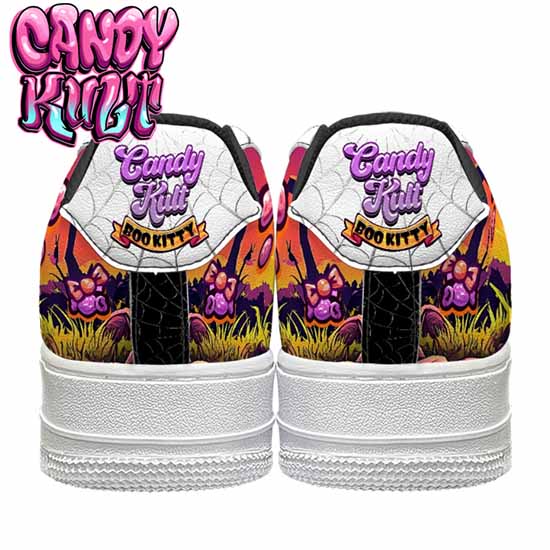 Boo Kitty Sunset Graveyard Candy Kult Kicks Women's Sneakers V2b - Candy Kult - Candy Cult - Cult Candy - Cake High Heels - [product_vendor}