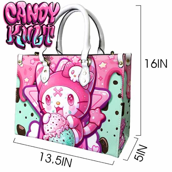 Wishbone Mint Ice Cream Kawaii Candy White PU Leather Crossbody Handbag - Candy Kult - Candy Cult - Cult Candy - Cake High Heels - [product_vendor}