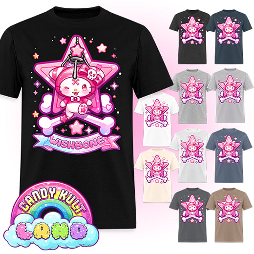 Wishbone Crossbones - Candy Kult Land Men's / Unisex Classic T-Shirt - Candy Kult - Candy Cult - Candy Kult Land - Wishbone - Boo Kitty - Panku - Frosti - Toxic Kitten - Hex-Heart - Cult Candy - Cake High Heels - [product_vendor}