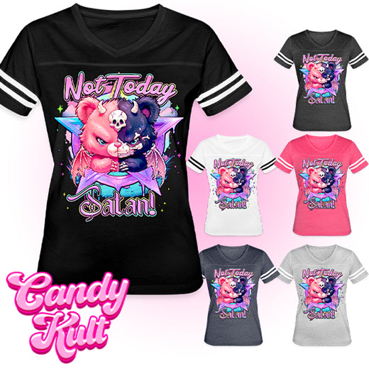 Not Today Satan Pentagram - Fright Candy Women’s Vintage Sport T-Shirt - Candy Kult - Candy Cult - Candy Kult Land - Wishbone - Boo Kitty - Panku - Frosti - Toxic Kitten - Hex-Heart - Cult Candy - Cake High Heels - [product_vendor}