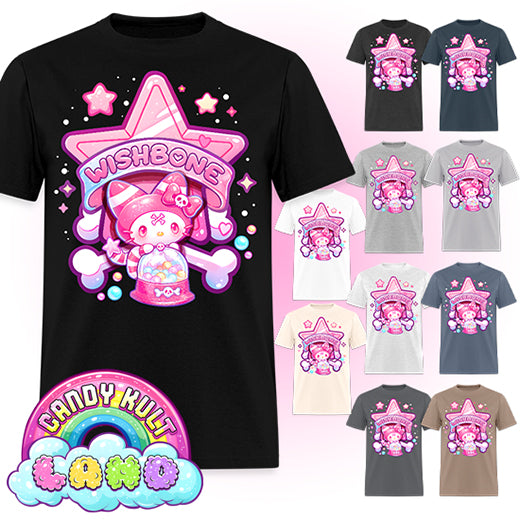 Wishbone Gumball Machine Logo - Candy Kult Land Men's / Unisex Classic T-Shirt - Candy Kult - Candy Cult - Candy Kult Land - Wishbone - Boo Kitty - Panku - Frosti - Toxic Kitten - Hex-Heart - Cult Candy - Cake High Heels - [product_vendor}
