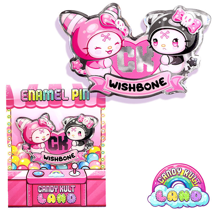 Wishbone Dual Form Collector Pin - Candy Kult - Candy Cult - Candy Kult Land - Wishbone - Boo Kitty - Panku - Frosti - Toxic Kitten - Hex-Heart - Cult Candy - Cake High Heels - [product_vendor}