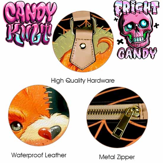 All Stitched Up Fright Candy Beige Boston Crossbody Handbag - Candy Kult - Candy Cult - Cult Candy - Cake High Heels - [product_vendor}