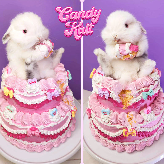 Cake Thief Bunny Cute Colourful Mount