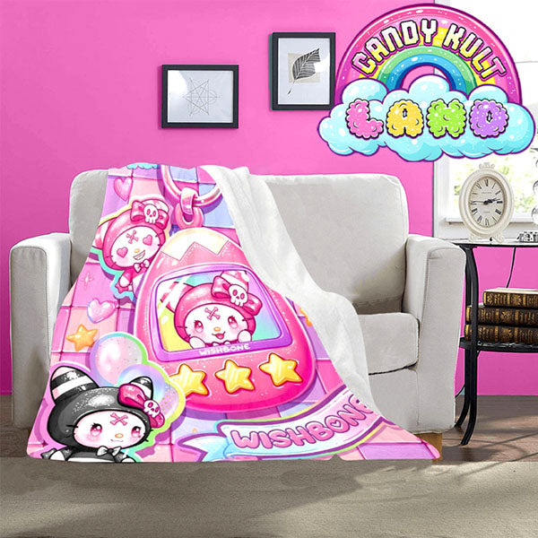 Wishbone Virtual Pet Candy Kult Land Micro Fleece Blanket - Candy Kult - Candy Cult - Candy Kult Land - Wishbone - Boo Kitty - Panku - Frosti - Toxic Kitten - Hex-Heart - Cult Candy - Cake High Heels - [product_vendor}