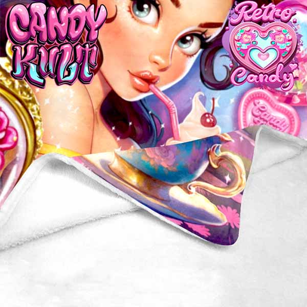 Beauty & The Beast Retro Candy Micro Fleece Blanket - Candy Kult - Candy Cult - Cult Candy - Cake High Heels - [product_vendor}