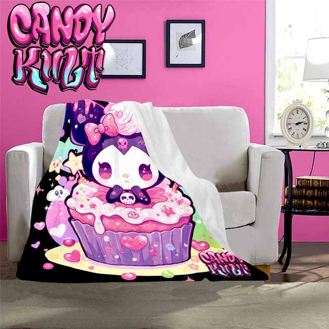 Spookycore Cupcake Kawaii Candy Micro Fleece Blanket - Candy Kult - Candy Cult - Candy Kult Land - Wishbone - Boo Kitty - Panku - Frosti - Toxic Kitten - Hex-Heart - Cult Candy - Cake High Heels - [product_vendor}