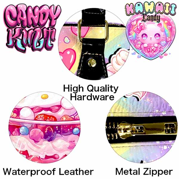 Sundae Kitty Kawaii Candy Boston Crossbody Handbag - Candy Kult - Candy Cult - Cult Candy - Cake High Heels - [product_vendor}