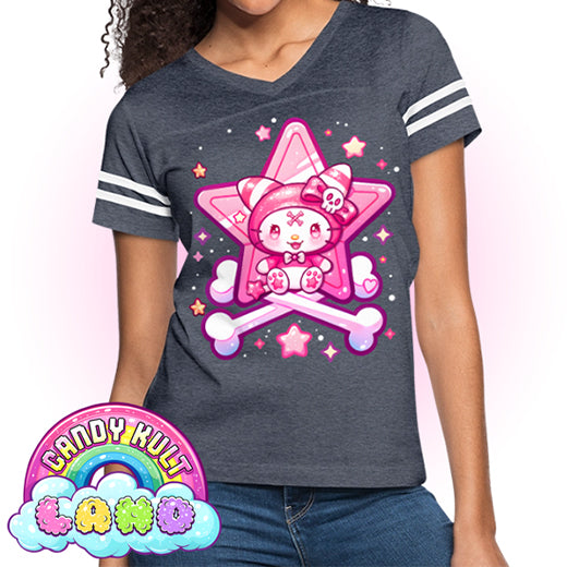 Wishbone Crossbones - Candy Kult Land Women’s Vintage Sport T-Shirt - Candy Kult - Candy Cult - Candy Kult Land - Wishbone - Boo Kitty - Panku - Frosti - Toxic Kitten - Hex-Heart - Cult Candy - Cake High Heels - [product_vendor}